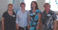 В.В.Васильцова, О.О.Зотова, В.О.Богословская, Г.К.Мачкова (слева направо).