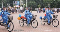 Велосипеды были протестированы на площади возле Ледового дворца